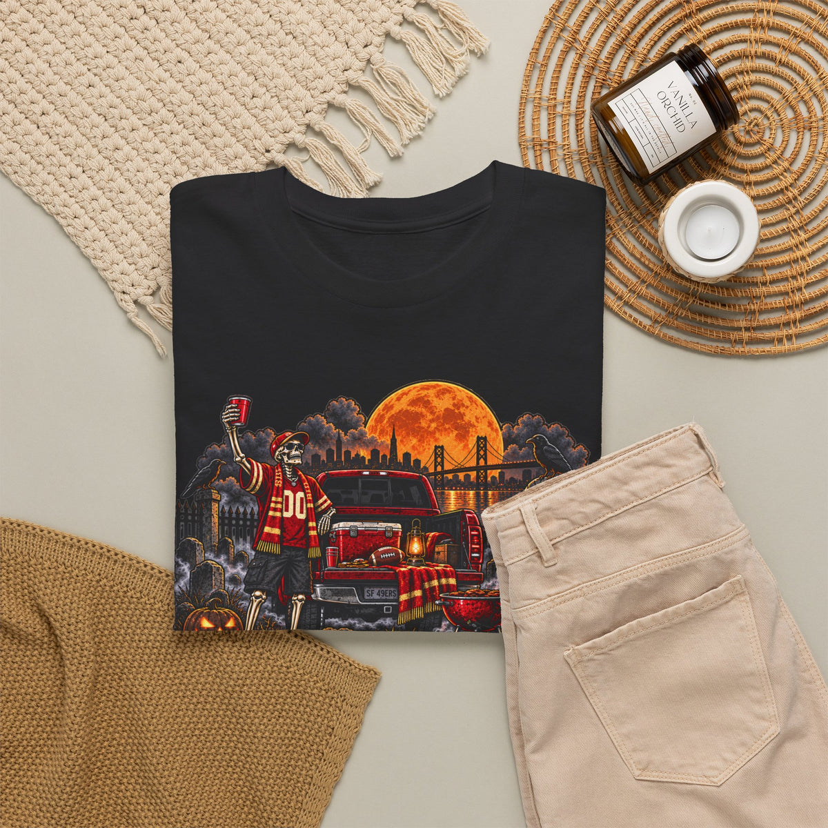 Faithful to the Bay T-Shirt — Halloween San Francisco Firetruck Pumpkins Tee