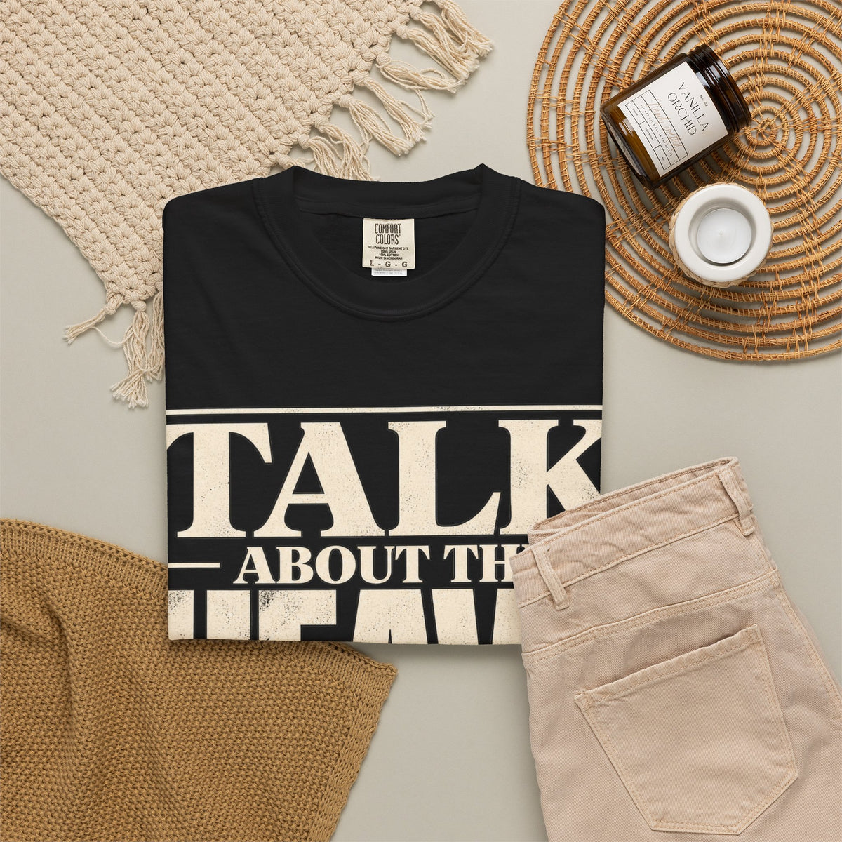 Talk About The Heavy Stuff T-Shirt — Retro Bold Typography Tee