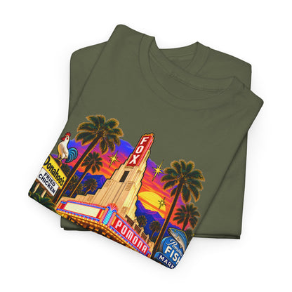 Pomona California Vintage Theater T-Shirt — Retro Cityscape Shirt