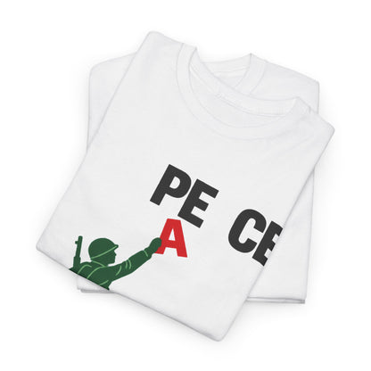 Peace or War Tee — Soldier Holding 'A' Graphic Tee