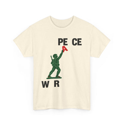 Peace or War Tee — Soldier Holding 'A' Graphic Tee