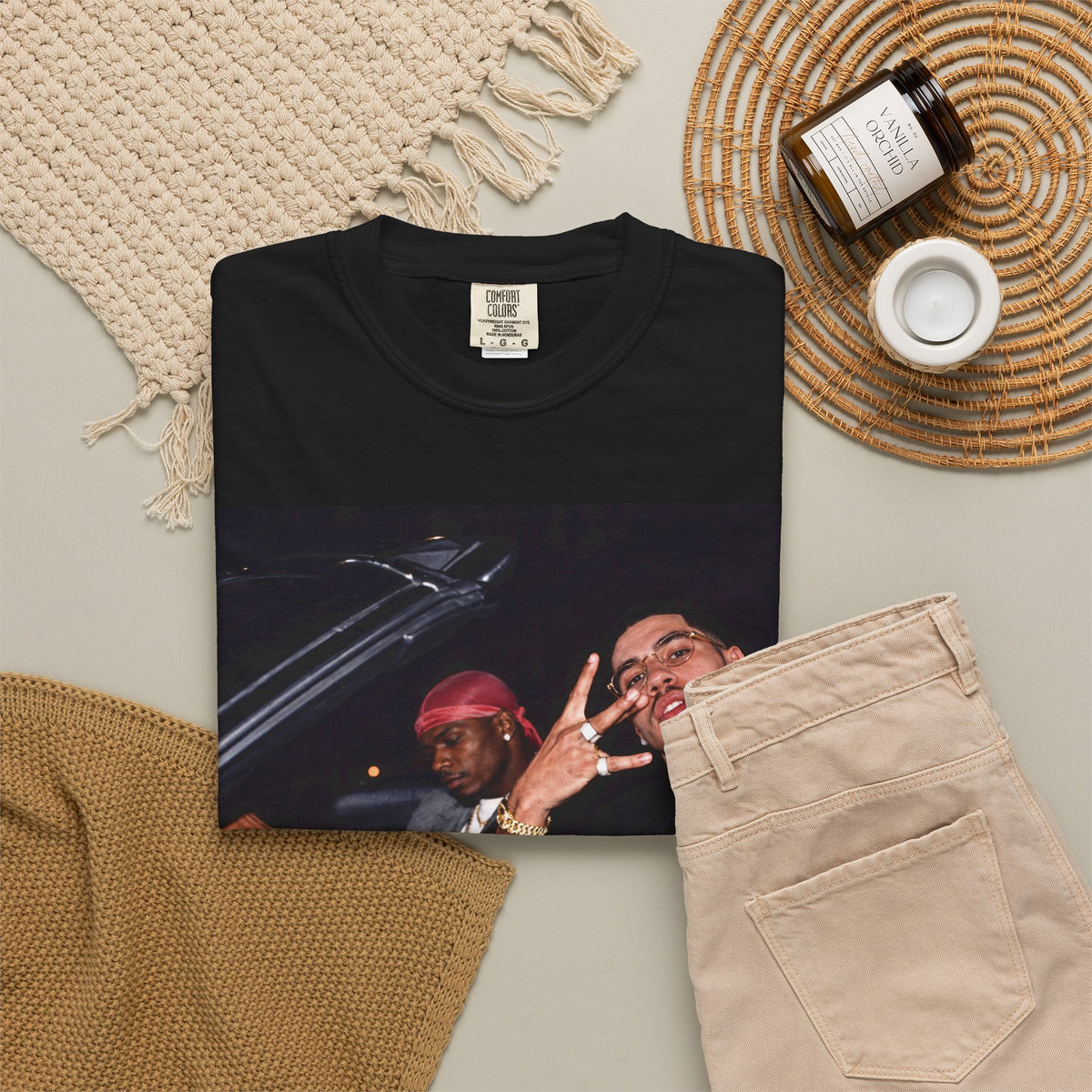 La Melo & Ant -Black Streetwear Photography T-Shirt