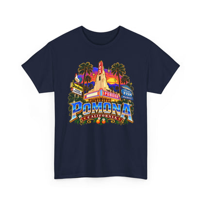 Pomona California Vintage Theater T-Shirt — Retro Cityscape Shirt