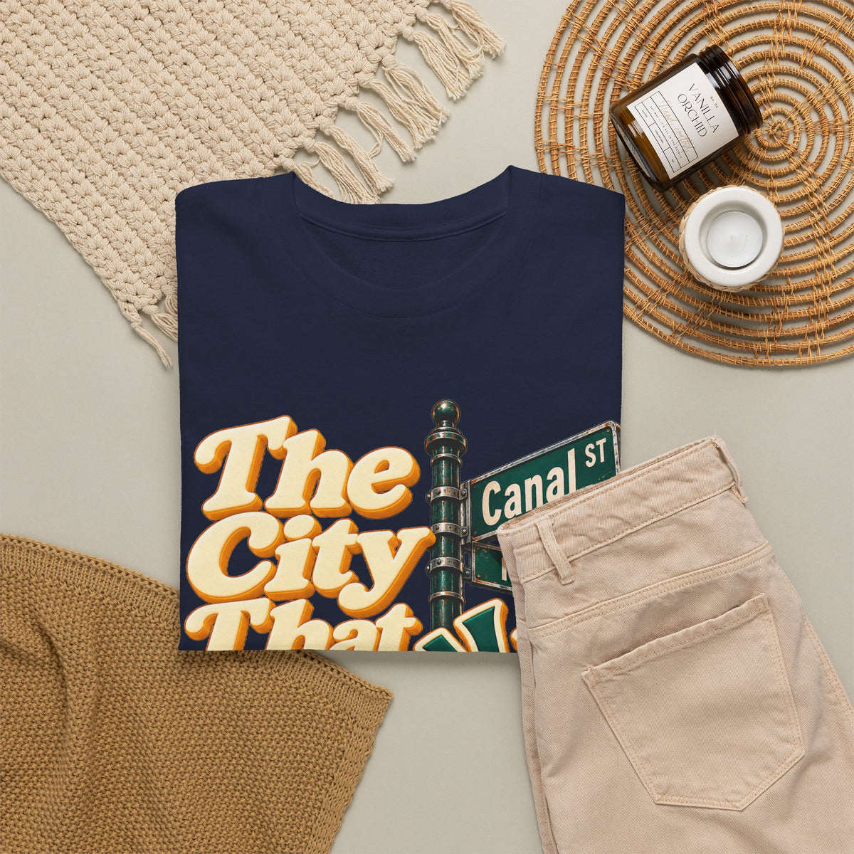 NYC 'The City That Never Sleeps' Tee — Canal St Street Sign Graphic
