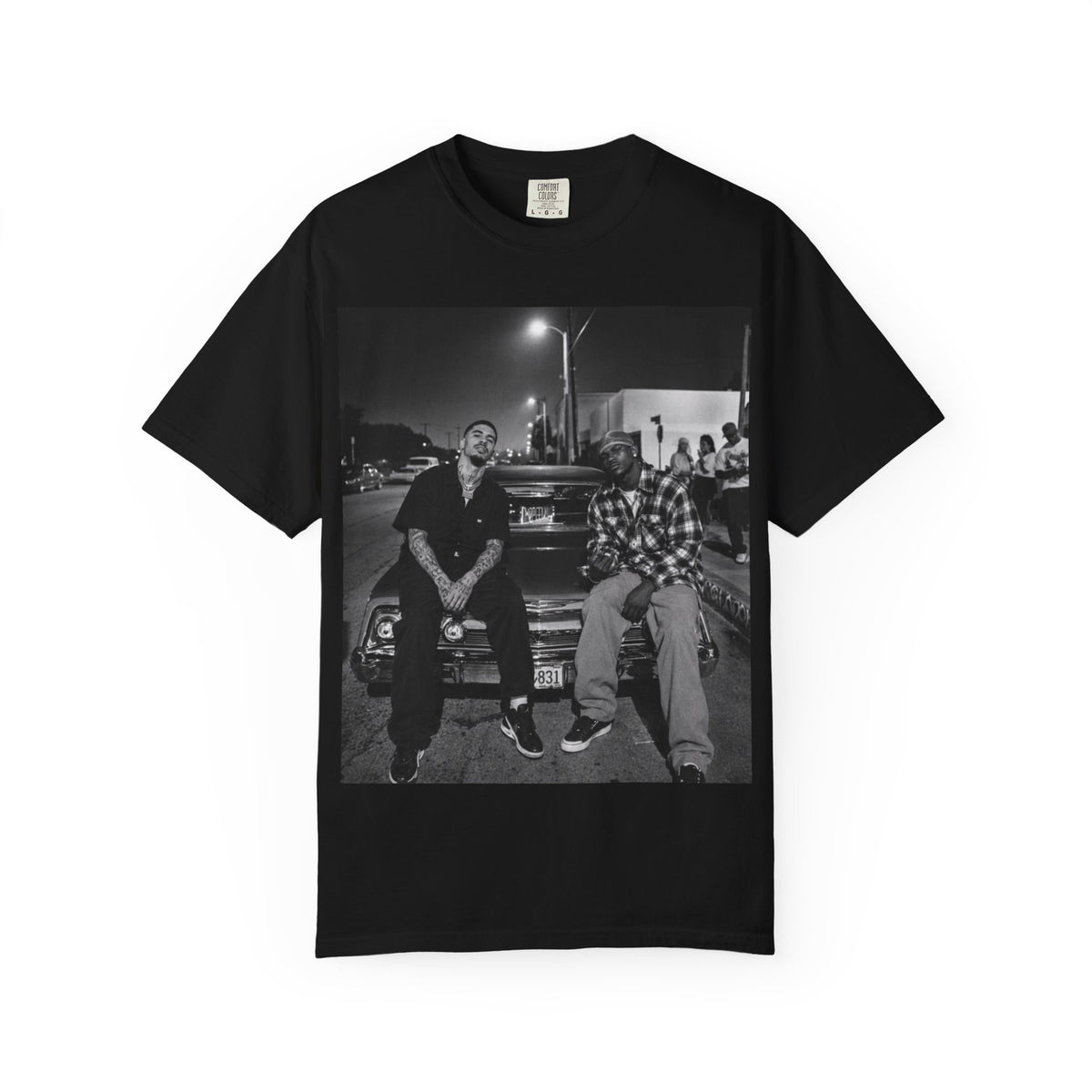 La Melo & Ant -Black Streetwear Photography T-Shirt