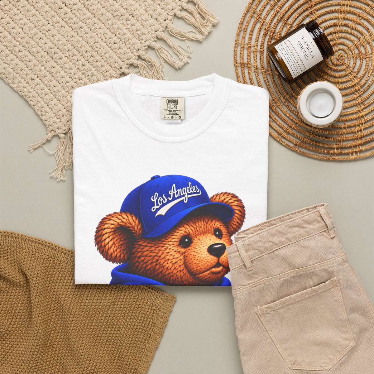 Bear in Blue NOT LA Cap T-Shirt