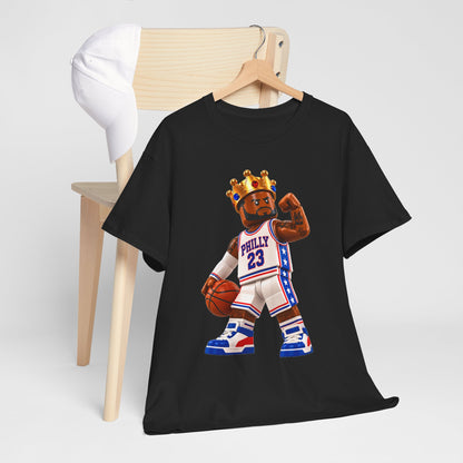 Bron Hoop Tee -Philly King Basketball T‑Shirt – Retro Basketball Player Graphic Tee