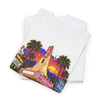Pomona California Vintage Theater T-Shirt — Retro Cityscape Shirt