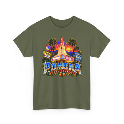 Pomona California Vintage Theater T-Shirt — Retro Cityscape Shirt