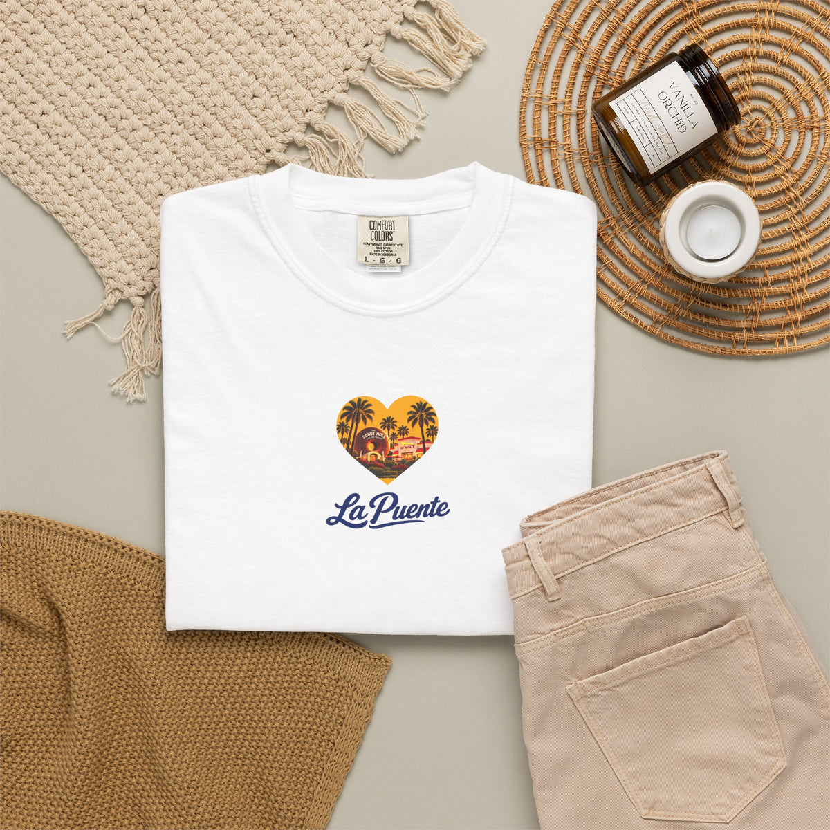 La Puente Sunset T-Shirt — Retro Palm Beach Graphic Tee