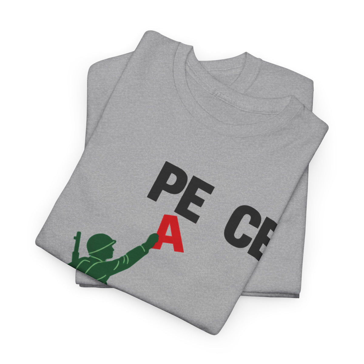 Peace or War Tee — Soldier Holding 'A' Graphic Tee