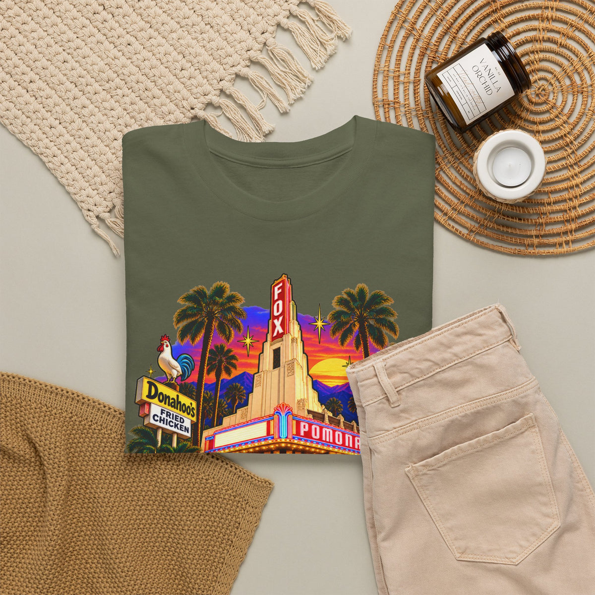 Pomona California Vintage Theater T-Shirt — Retro Cityscape Shirt
