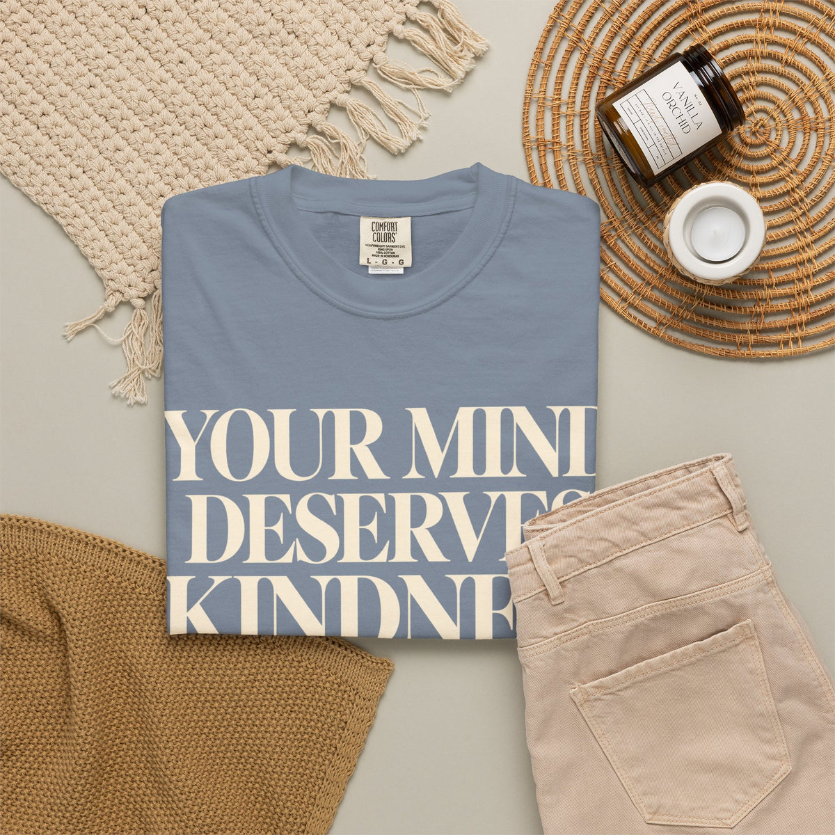 T-Shirt — "Your Mind Deserves Kindness" Inspirational Mental Health Tee
