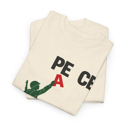 Peace or War Tee — Soldier Holding 'A' Graphic Tee
