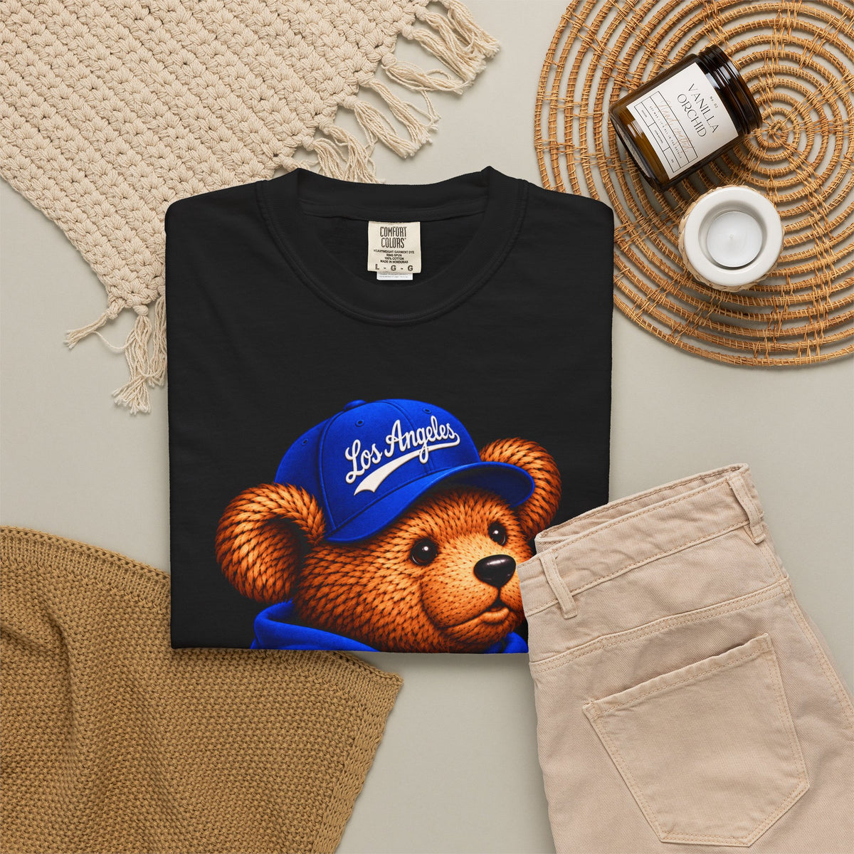 Bear in Blue NOT LA Cap T-Shirt