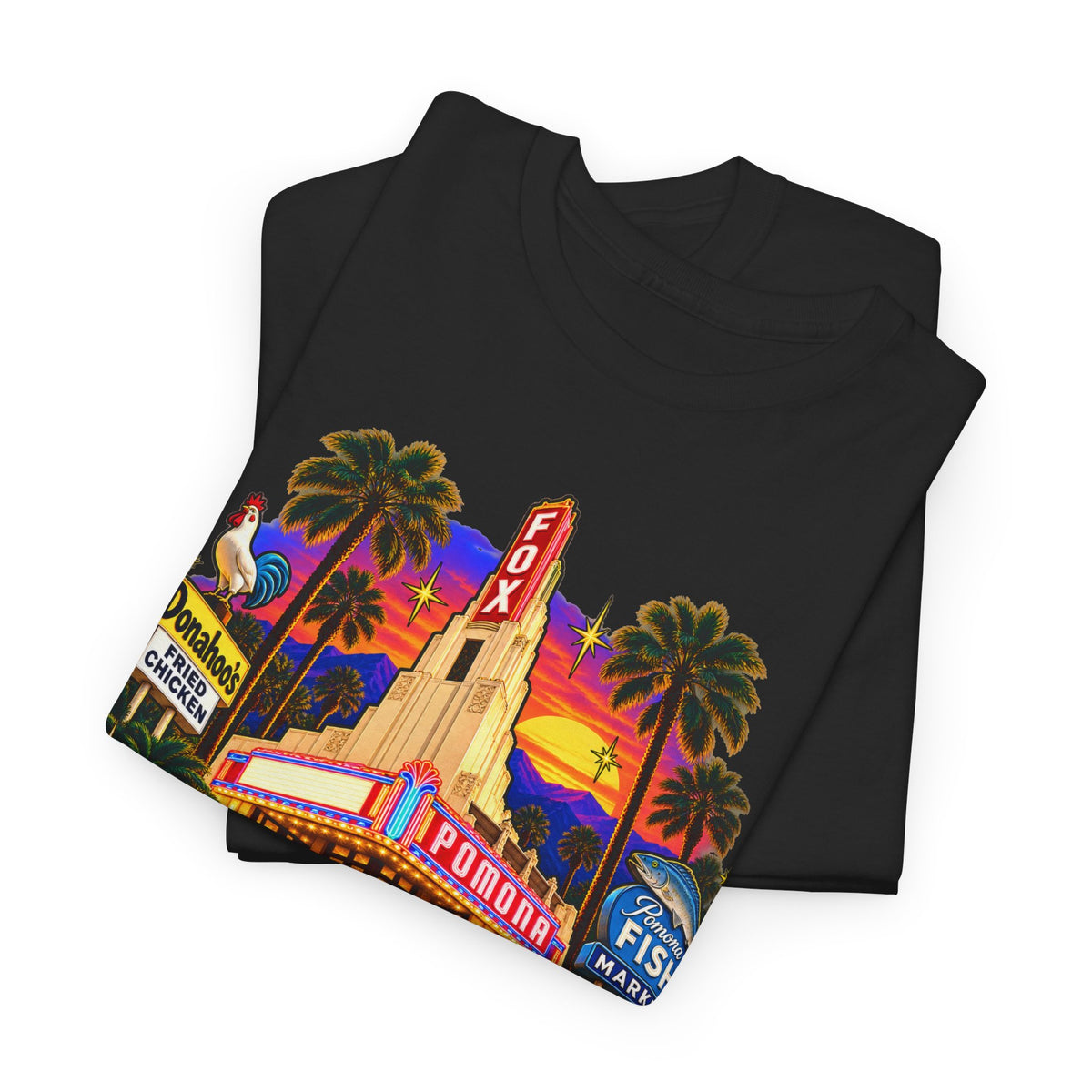 Pomona California Vintage Theater T-Shirt — Retro Cityscape Shirt