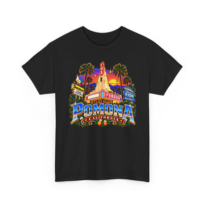 Pomona California Vintage Theater T-Shirt — Retro Cityscape Shirt