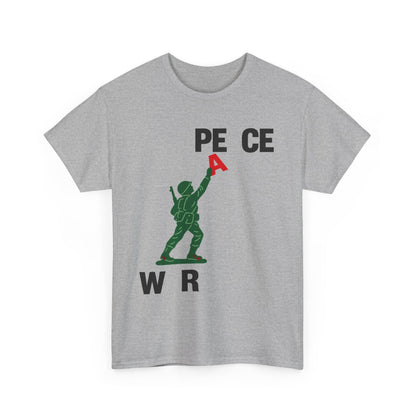 Peace or War Tee — Soldier Holding 'A' Graphic Tee