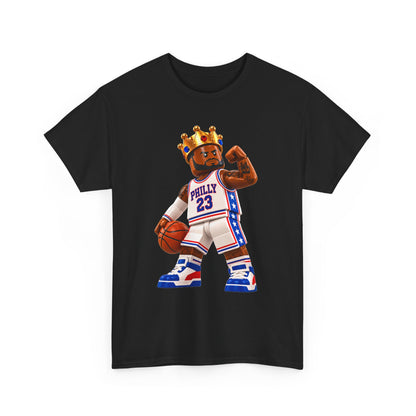 Bron Hoop Tee -Philly King Basketball T‑Shirt – Retro Basketball Player Graphic Tee