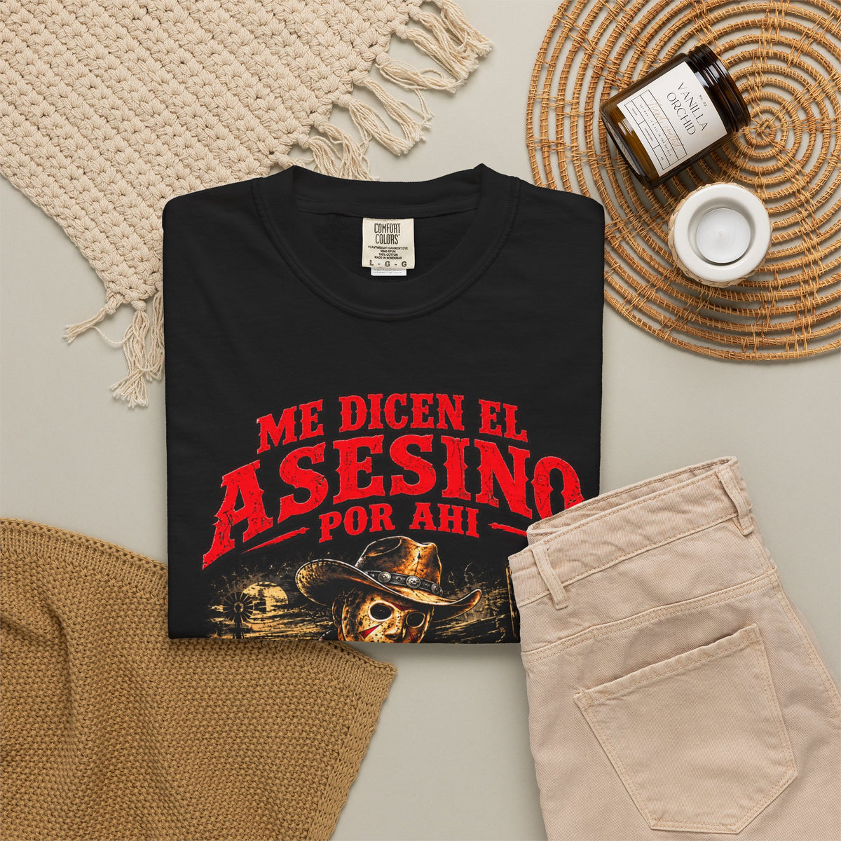 Me Dicen El Asesino Skeleton Accordion Player Graphic T-Shirt