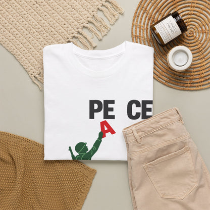 Peace or War Tee — Soldier Holding 'A' Graphic Tee