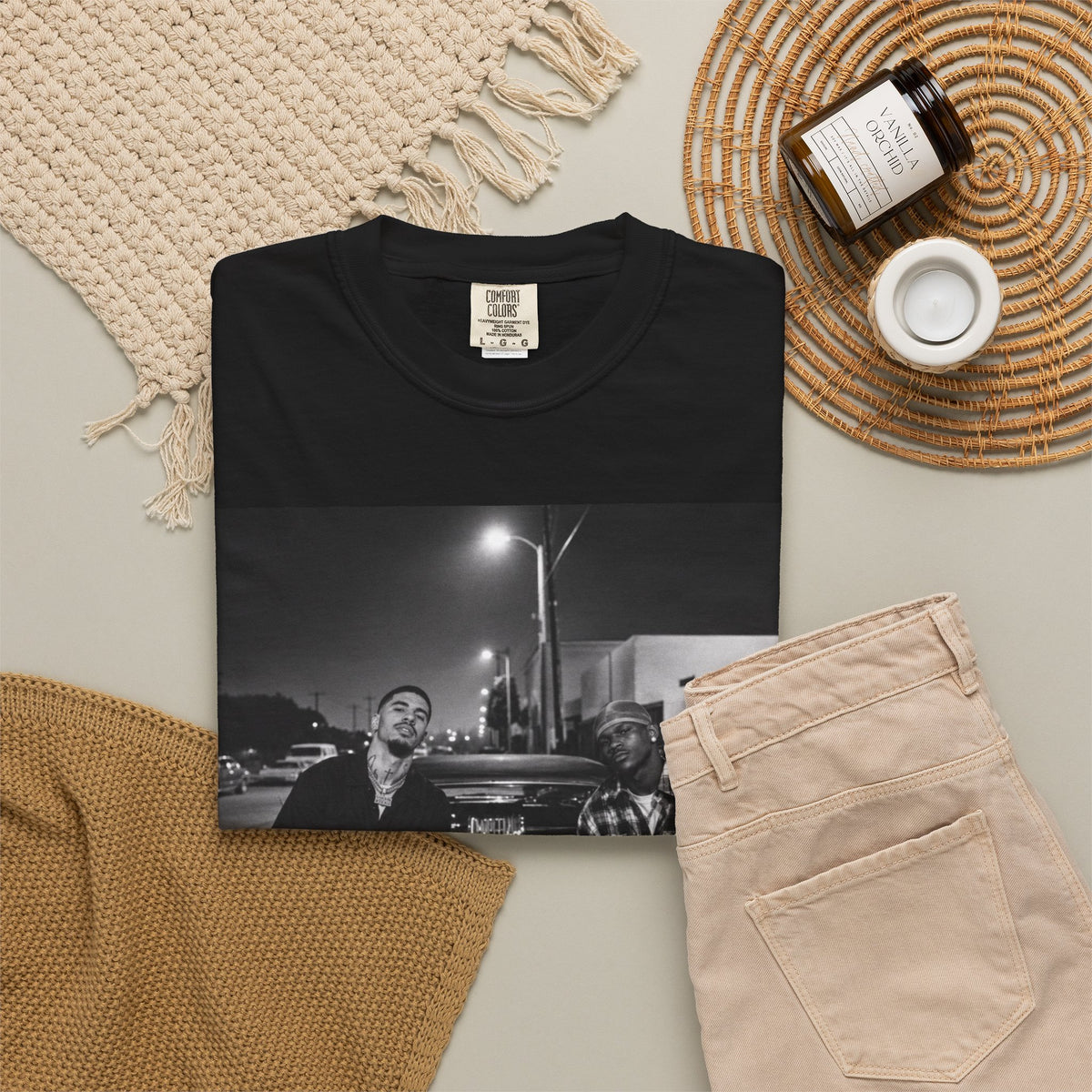 La Melo & Ant -Black Streetwear Photography T-Shirt