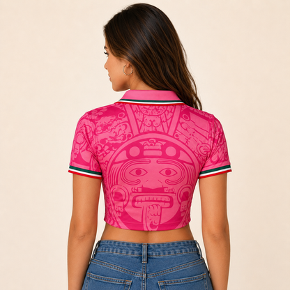 Mexico 2026 Pink 98 Inspired Jersey -Crop Top