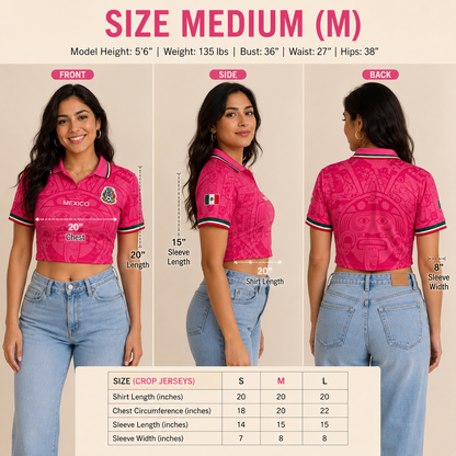 Mexico 2026 Pink 98 Inspired Jersey -Crop Top